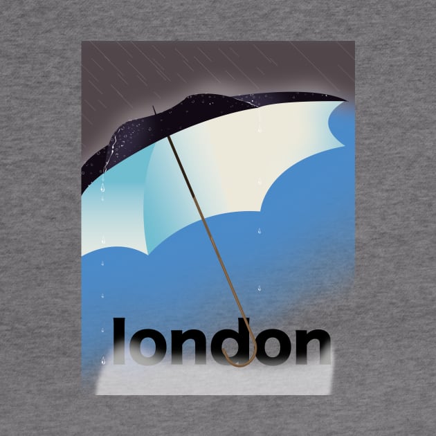 London Umbrella vacation poster by nickemporium1